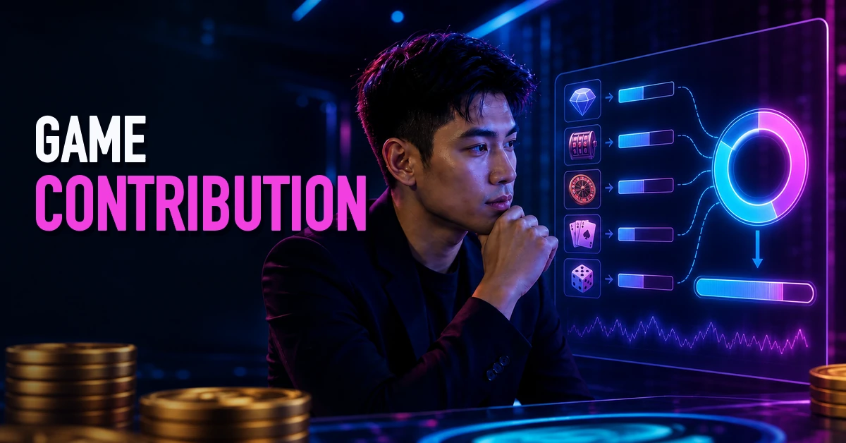 Casino player reviewing game contribution toward wagering requirements